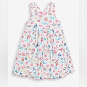 Seashore Print Cross Back Dress